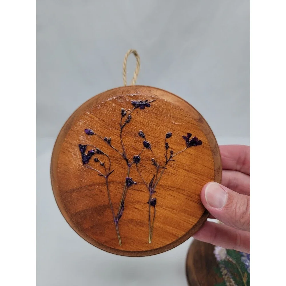 Handmade Dried Floral Wall Decor Set Of 2 Nature Boho Rustic